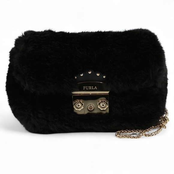 Furla Handbags - FURLA Fur Mini Crossbody Bag With Dust Bag Shown On Live